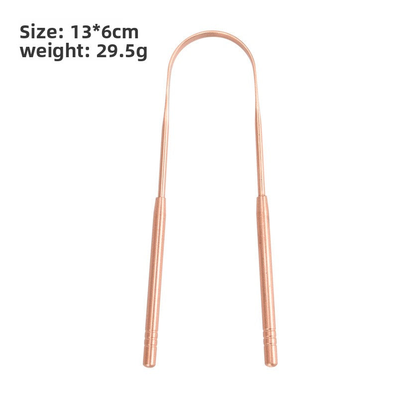 Pure copper tongue scraper for fresh breath - detail photo 9