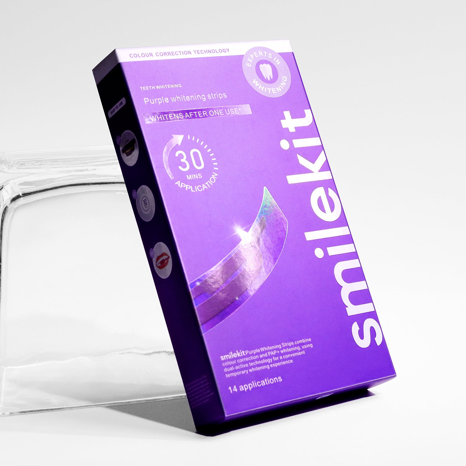V34 purple whitening strips, colour correcting - detail photo 5