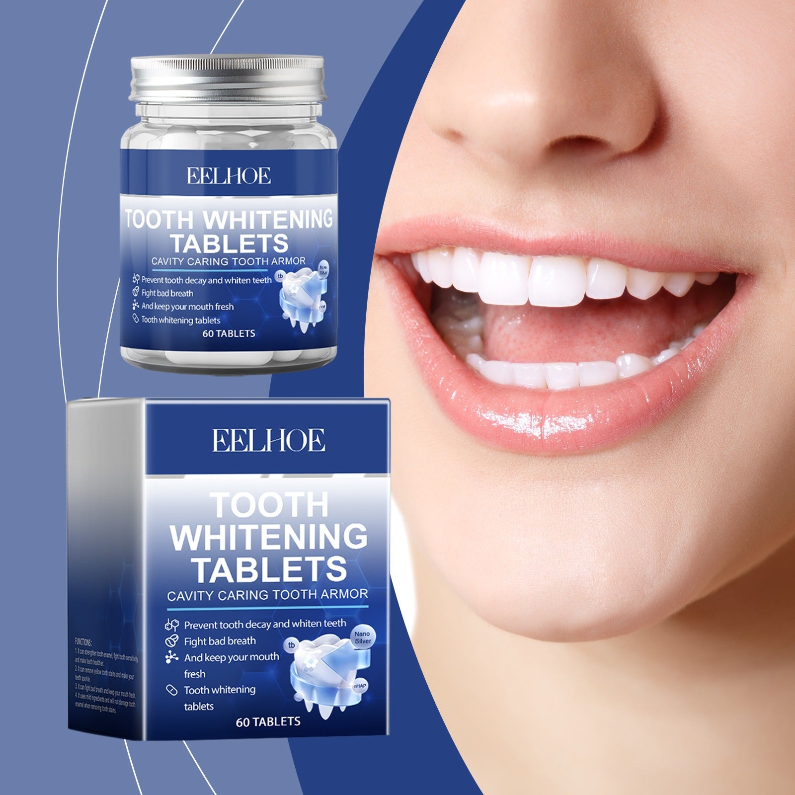 Fresh breath mouthwash tablets - main product photo