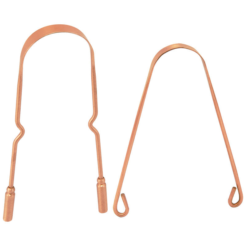 Pure copper tongue scraper for fresh breath - detail photo 2