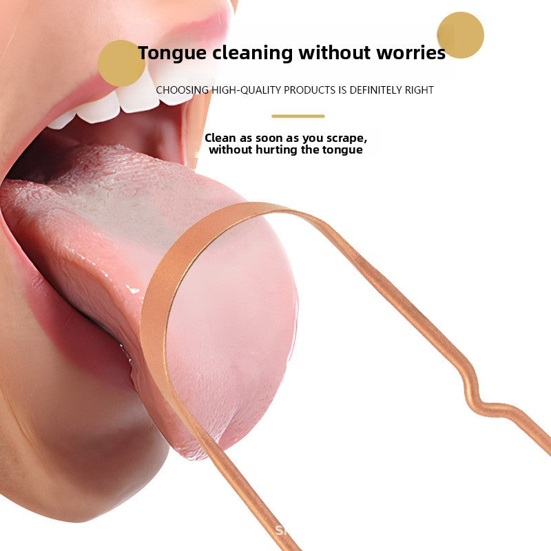 Pure copper tongue scraper for fresh breath - main product photo
