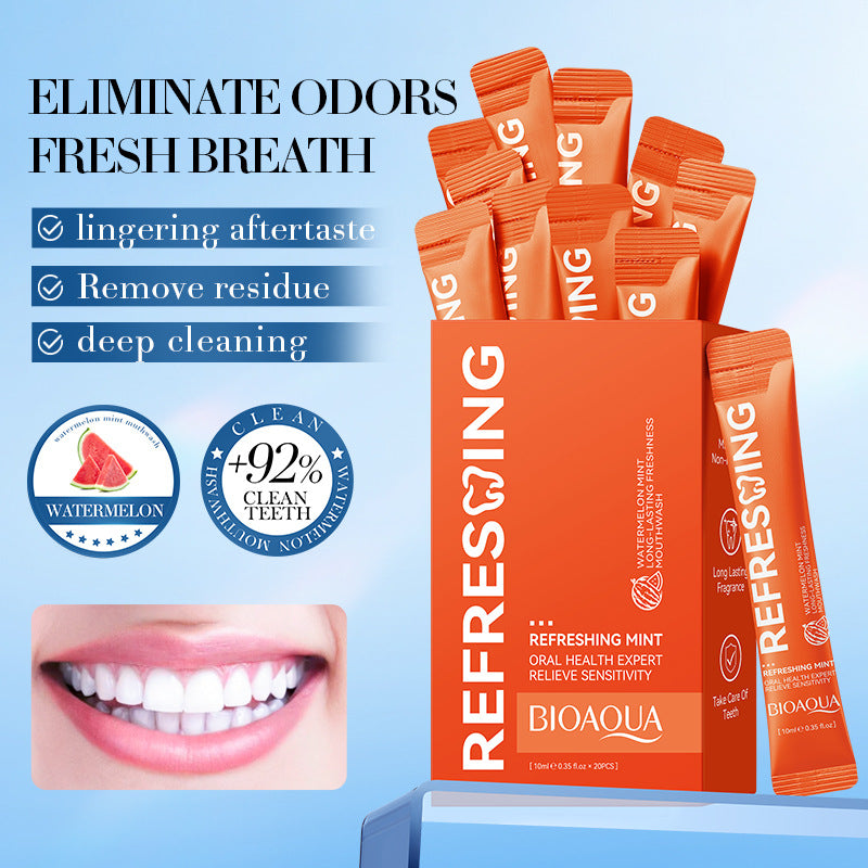 Portable single-use mouthwash shots, 20 x 10 ml - main product photo