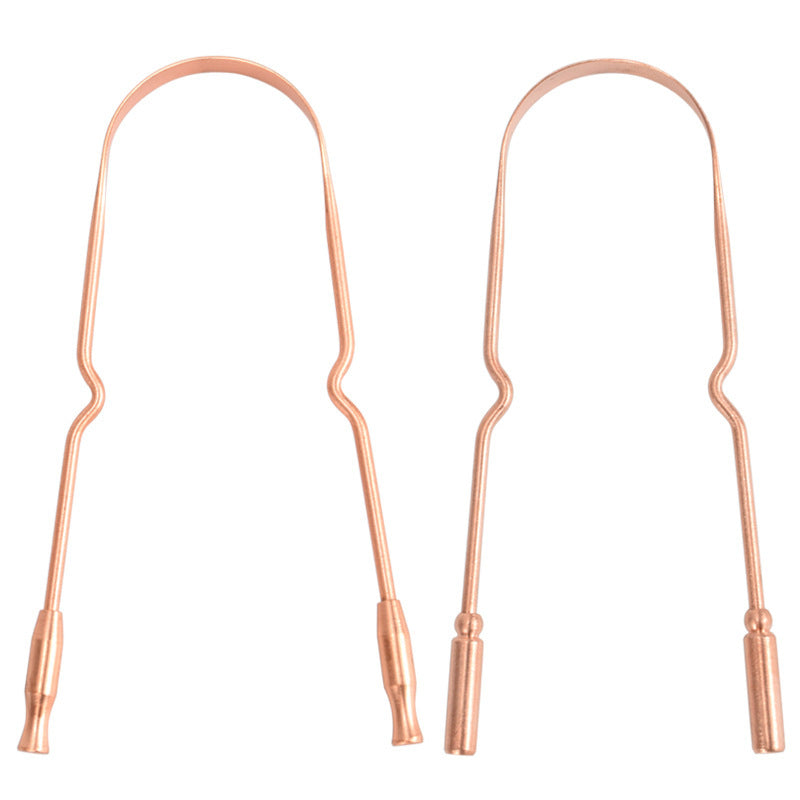 Pure copper tongue scraper for fresh breath - detail photo 4