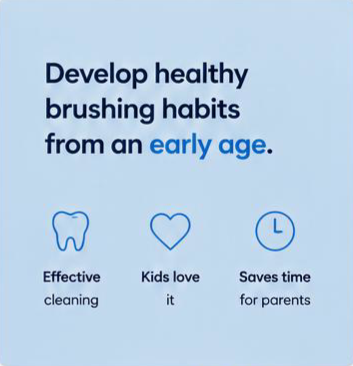Kids U-shaped electric toothbrush, ages 2 plus - detail photo 6